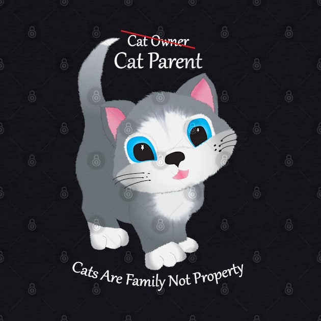 Cat Parent white type by KEWDesign